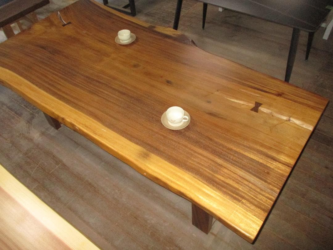 J-0026■　モンキーポッド　テーブル　ローテーブル　ダイニング　座卓　一枚板