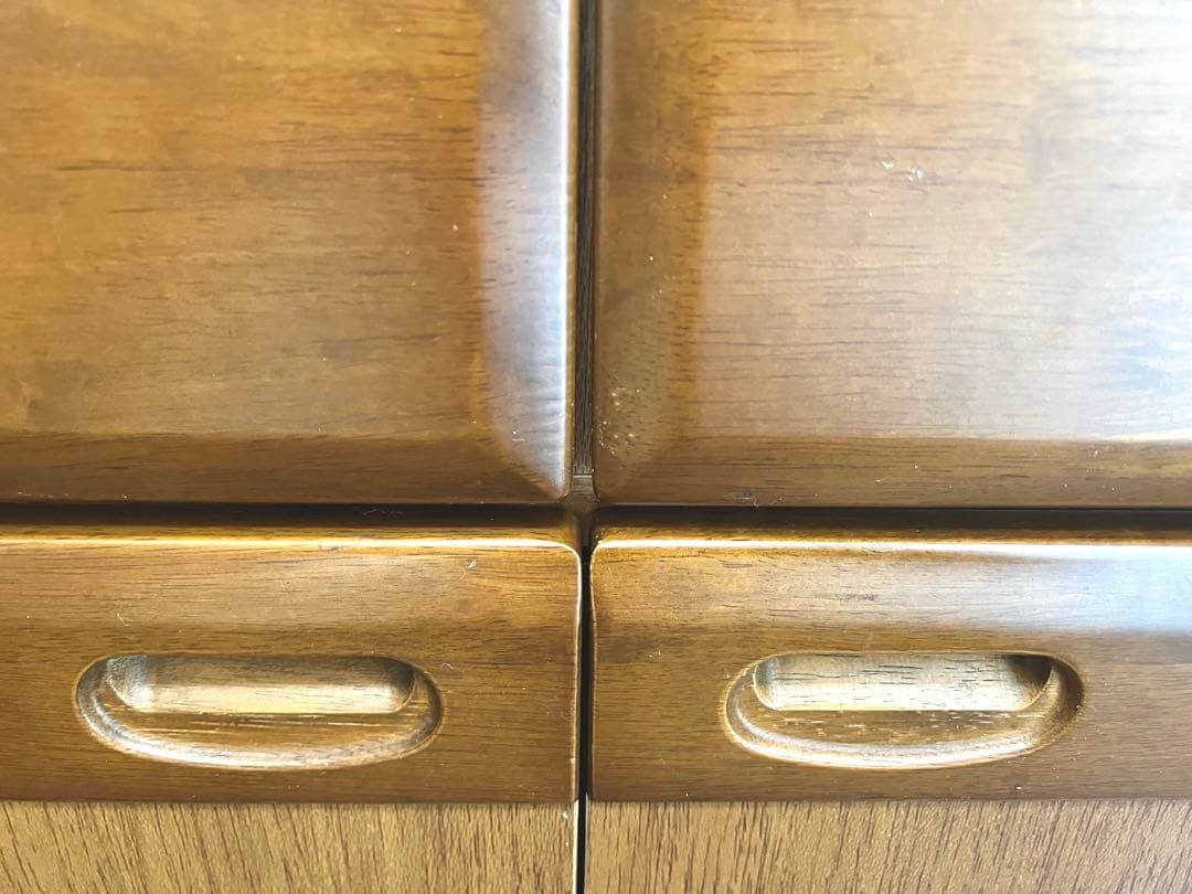 【匿名配送】木製キッチンカウンター 引き出し・スライド・コンセント・キャスター付