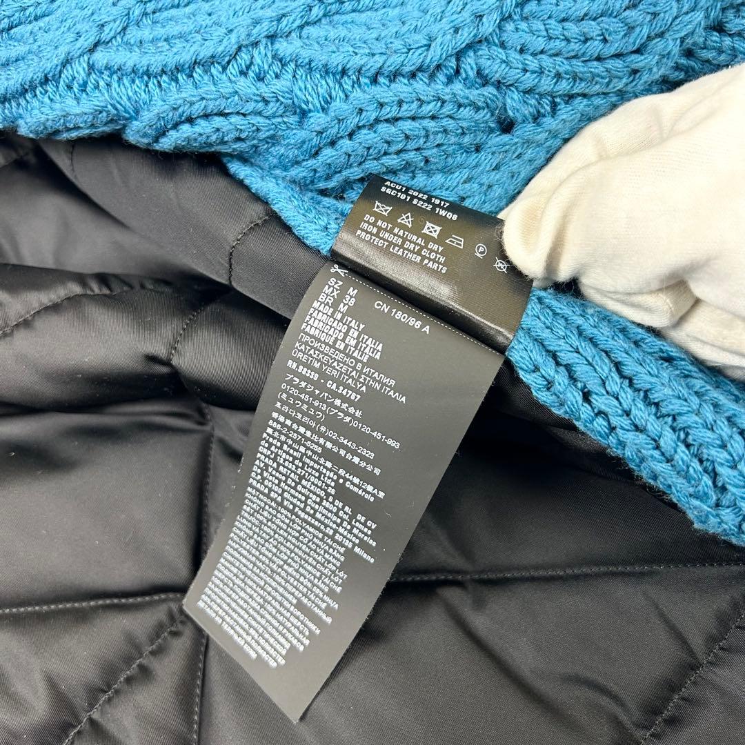 未使用に近い 2022 PRADA ラフシモンズ プレート ロングジャケット M