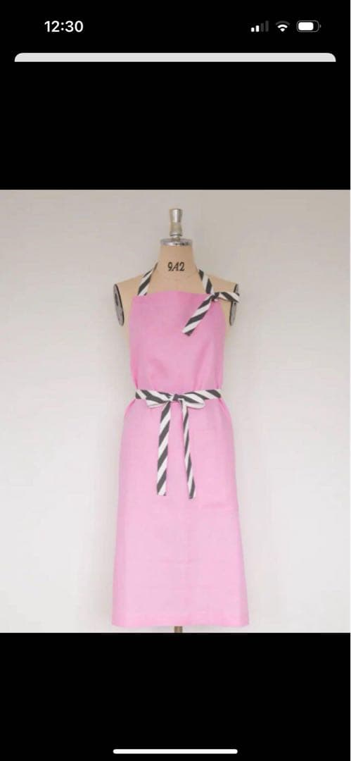 タキマキ　エプロン　ピンク　キッチンクロス付き