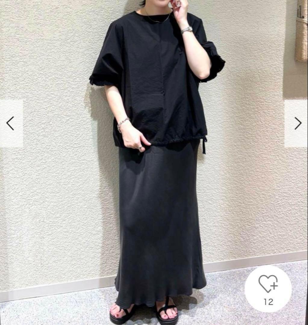 かぐれ　新品　今季　2025 薄手　半袖　フリルスリーブプルオーバー