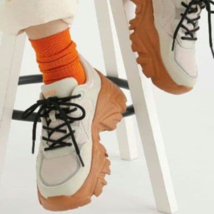 【ORiental TRaffic】バヤコカラーボリュームソール切替えスニーカー