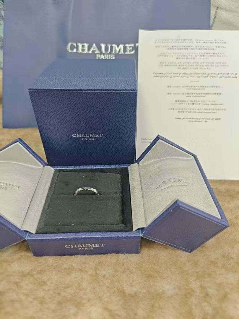 Chaumetビー マイ ラブ コレクション ハニカム リング ホワイトゴールド