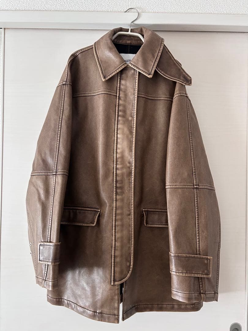 nounlessフェイクレザージャケット55000円送料込み