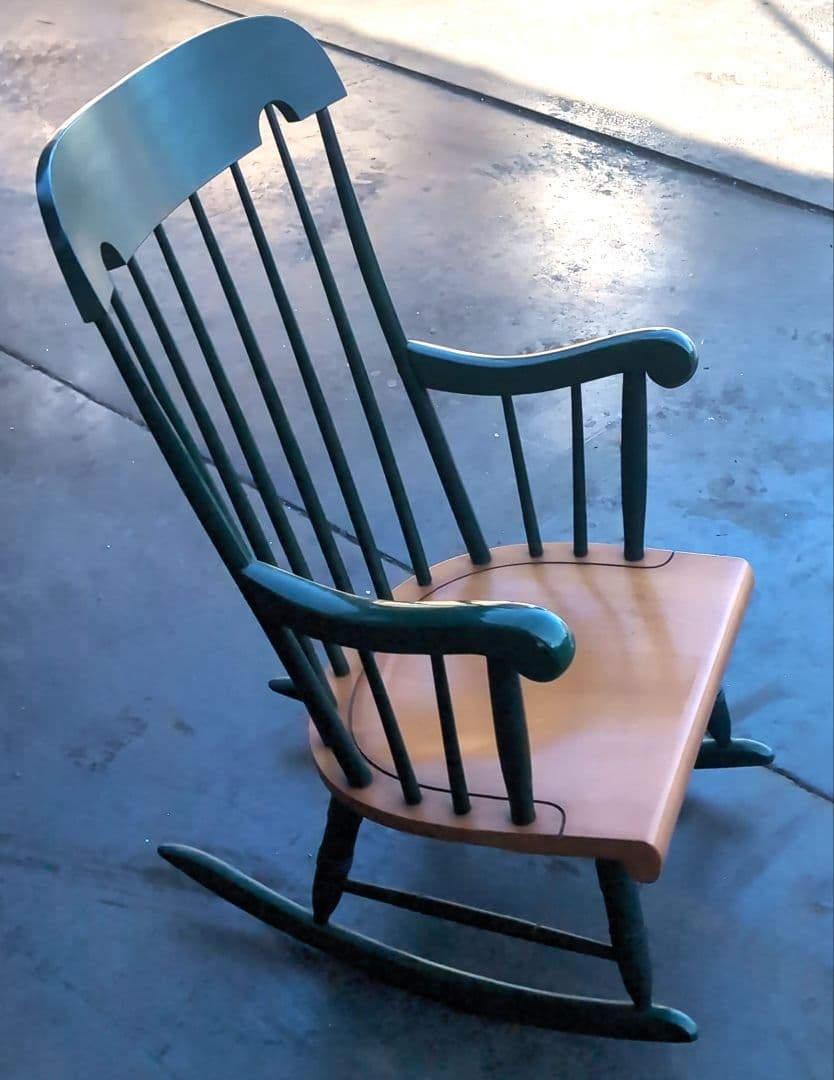 希少カラー 飛騨産業 ロッキングチェア ヴィンテージ品　中古