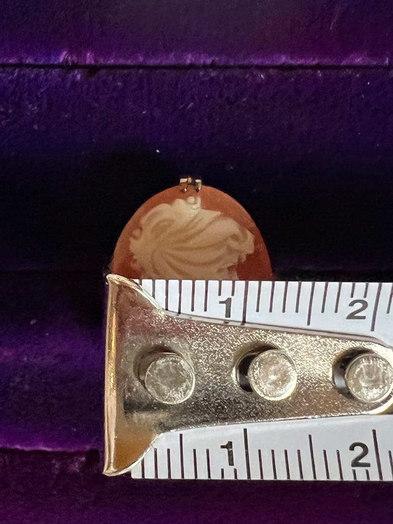 K18刻印 シェルカメオ ゴールドリング 指輪　アンティーク