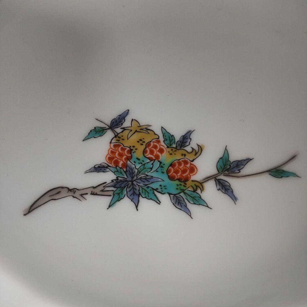 有田焼 館林古琳庵 染錦 柘榴文 銘々皿 5枚 木箱 ザクロ