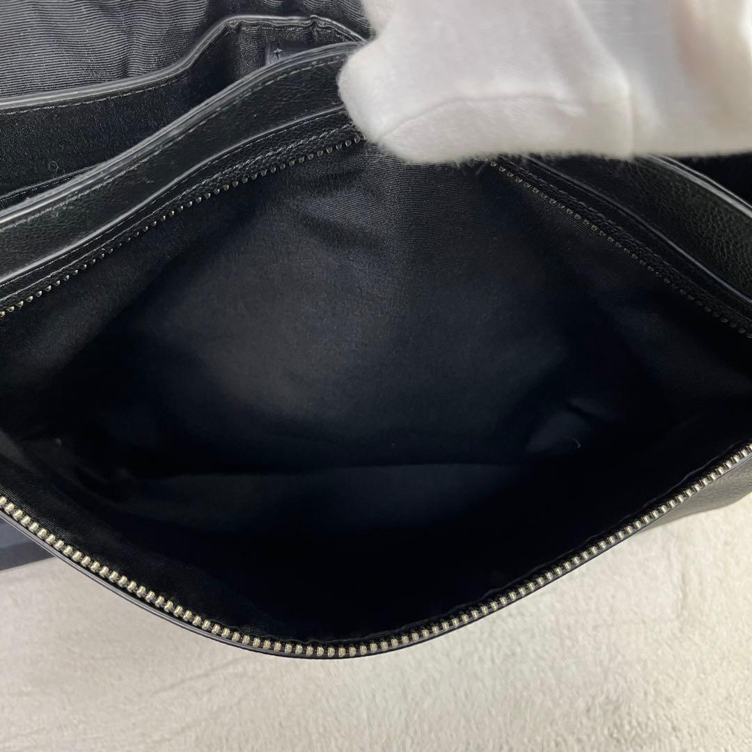 コーチ ショルダーバッグ メッセンジャー チャーム チャールズ レザー ブラック