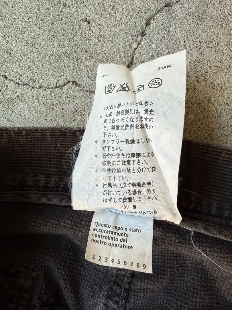 パンツ DOLCE&GABBANA 03AW Corduroy Trousers