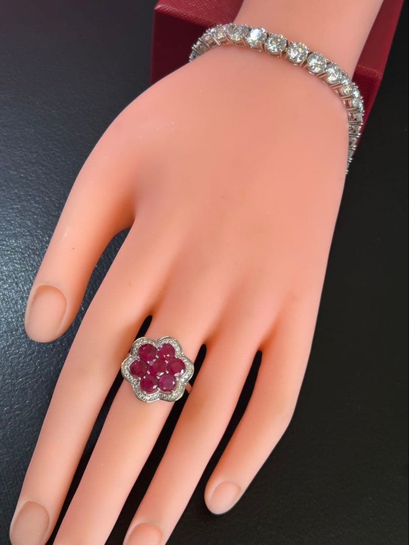 y*様 天然石ルビーペンダントトップ&リングサイズ限定15号