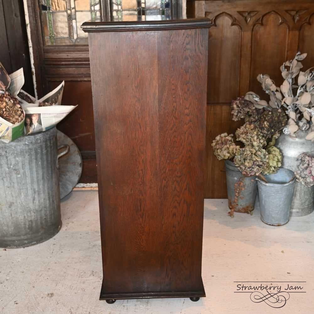 IFU-422 英国アンティーク オーク チェスト 3段 引き出し キャビネット