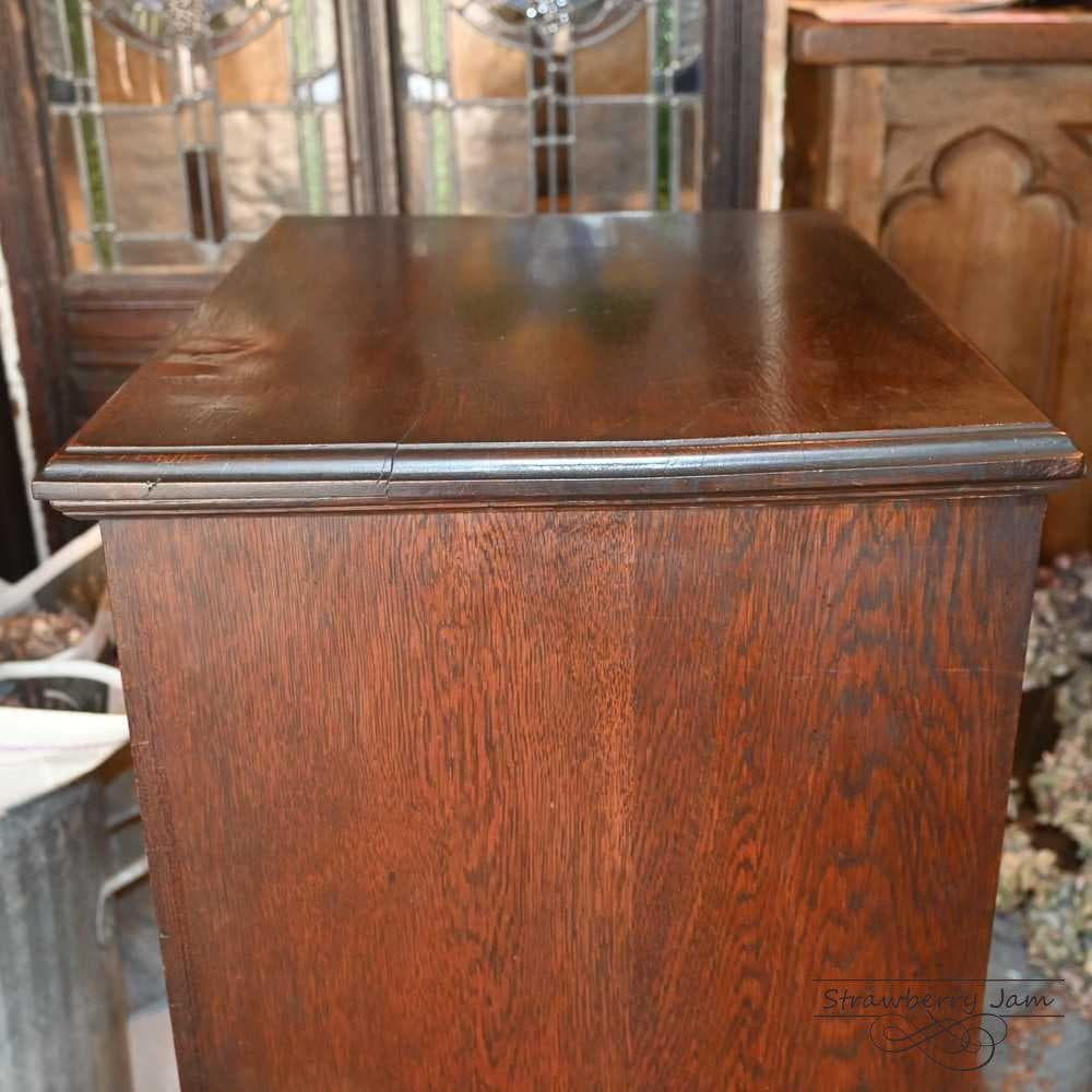 IFU-422 英国アンティーク オーク チェスト 3段 引き出し キャビネット