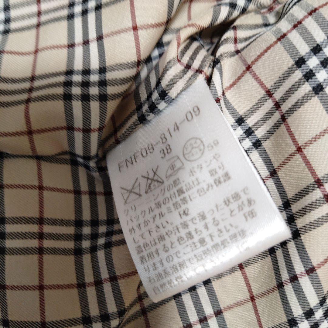 バーバリーブルーレーベル　黒ロングコート38