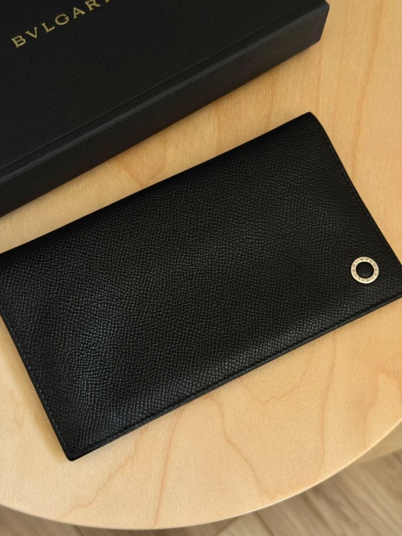 BVLGARI ブラック長財布
