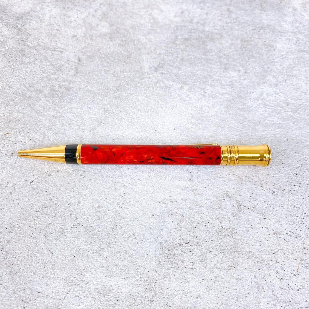 PARKER パーカー デュオフォールド 赤マーブル ゴールドカラーボールペン
