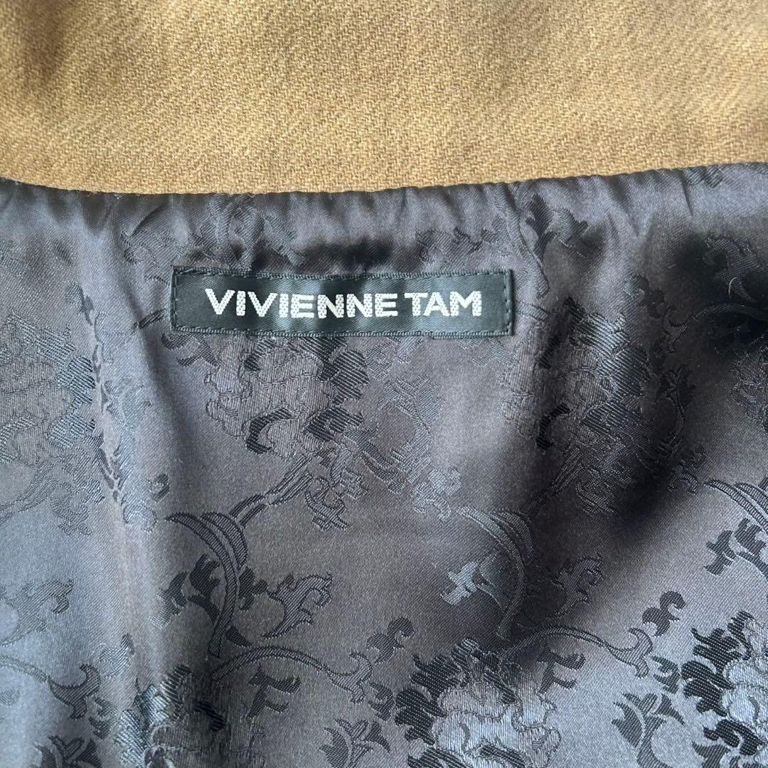 美品 ヴィヴィアンタム チャイナコート 裏地ドラゴン 総柄 Aライン フレア