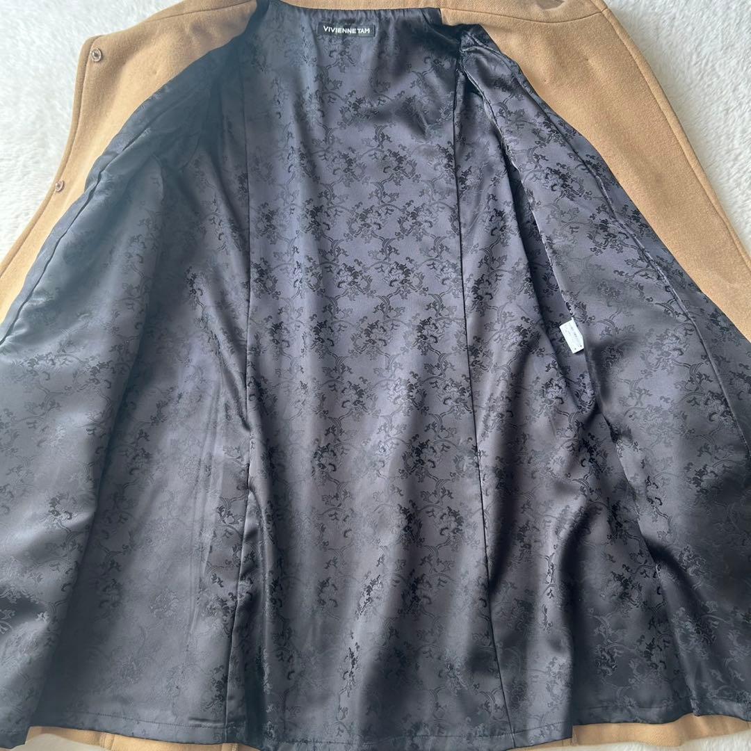 美品 ヴィヴィアンタム チャイナコート 裏地ドラゴン 総柄 Aライン フレア