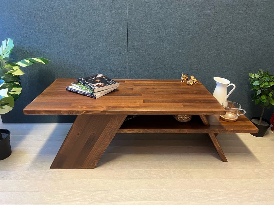 【送料無料】 ローテーブル アングル脚 110cm 45cm パイン Br