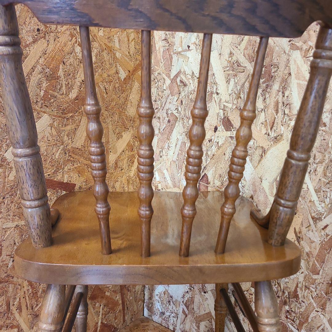 4 山善 椅子 アンティーク調 チェア　ウィンザーチェア