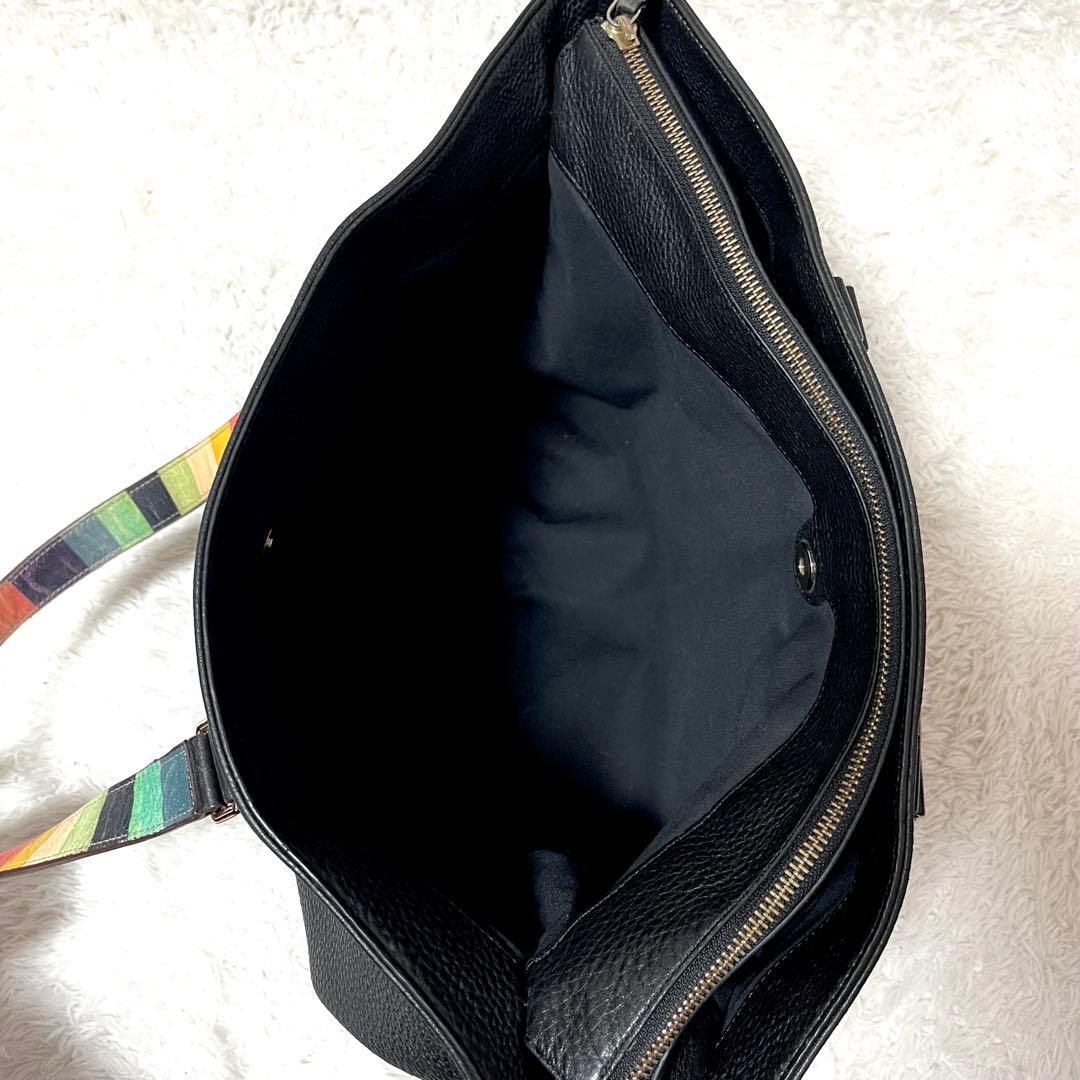 ✨入手困難✨ポールスミス トートバッグ オールレザー マルチストライプ A4可能