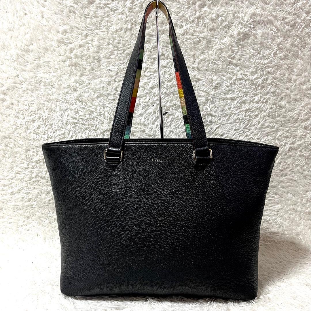 ✨入手困難✨ポールスミス トートバッグ オールレザー マルチストライプ A4可能