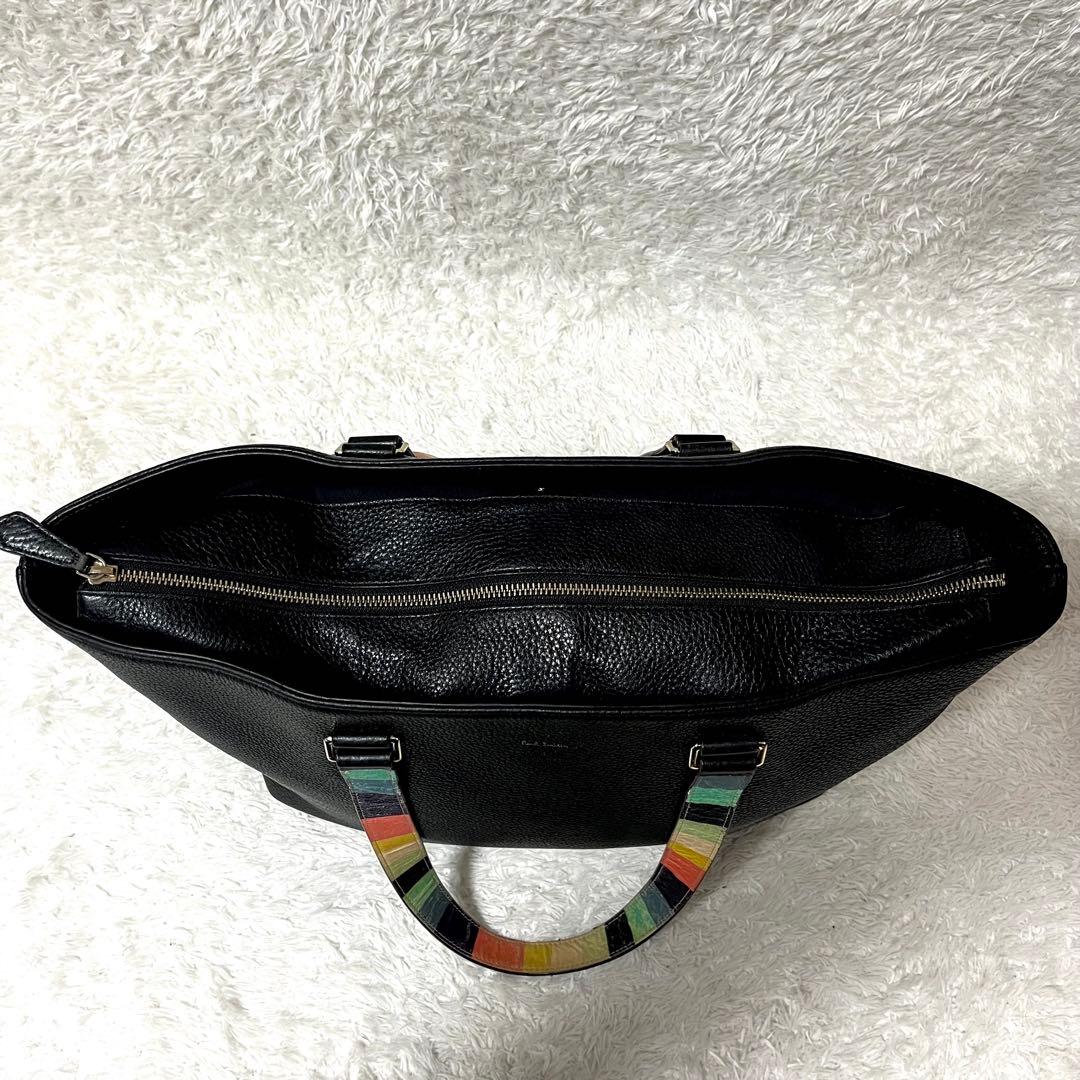 ✨入手困難✨ポールスミス トートバッグ オールレザー マルチストライプ A4可能