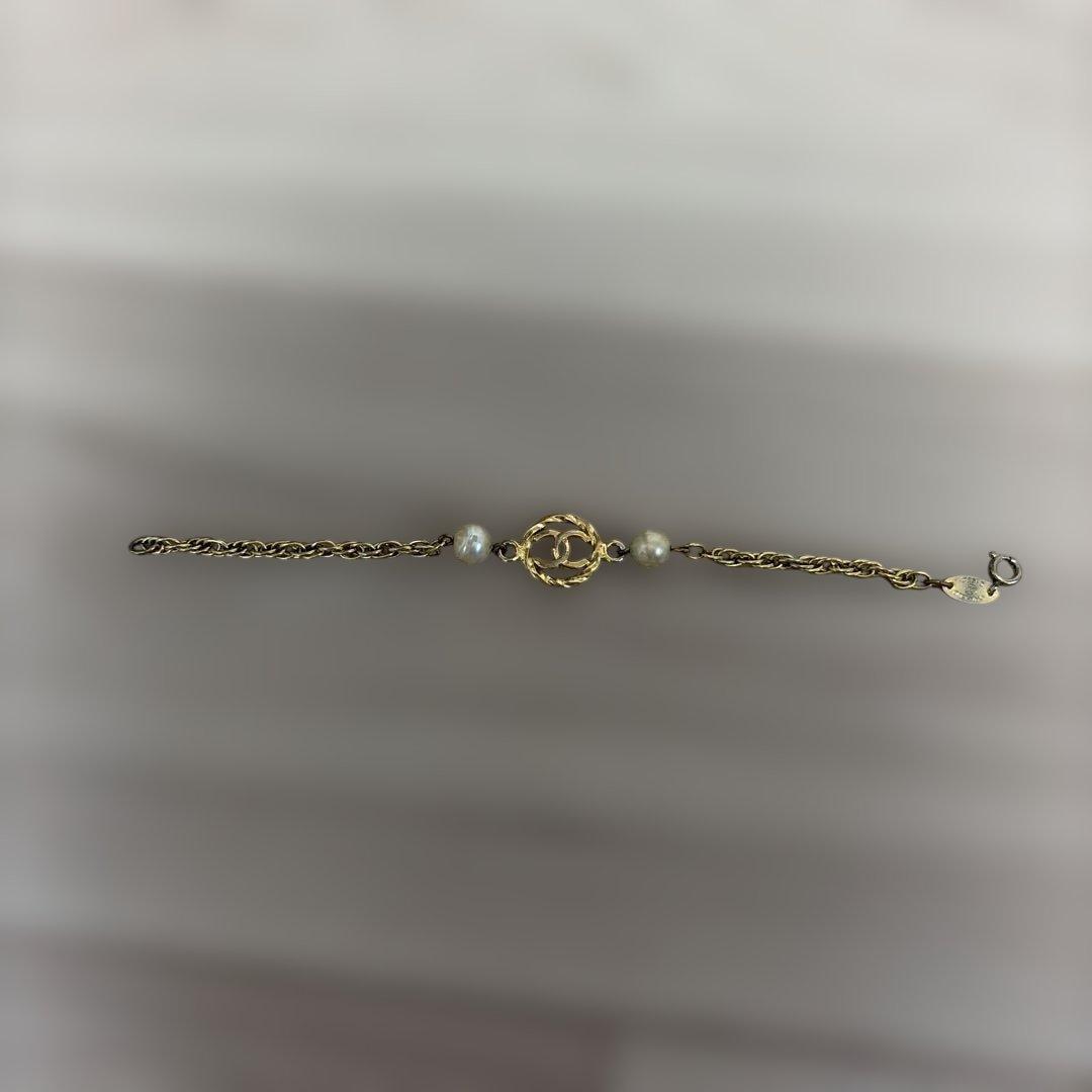 値下げ⚠️CHANEL ゴールド パール ブレスレット
