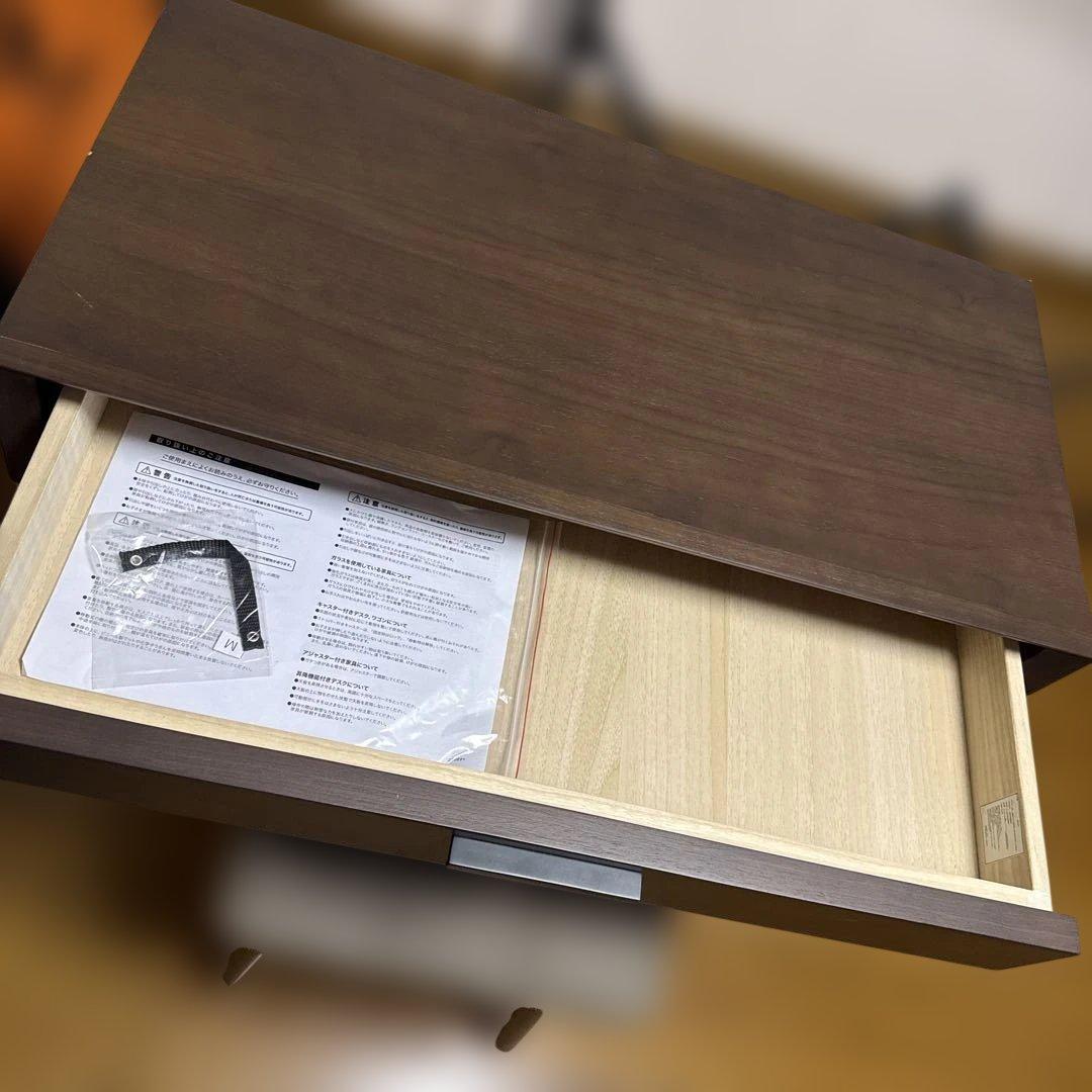 木製ダークブラウン ドレッサー・スツールセット