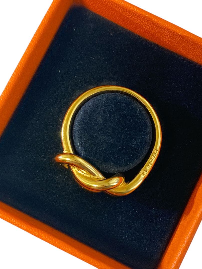 拓*海様 【☆早い者勝ち☆】HERMES エルメス スカーフリング ゴールド