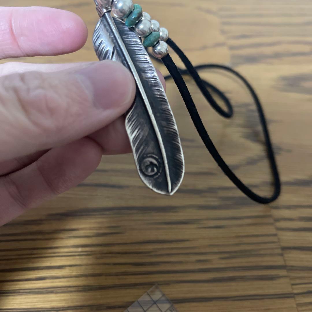 goro's縄無しオールドターコイズフェザー　OLD左向き