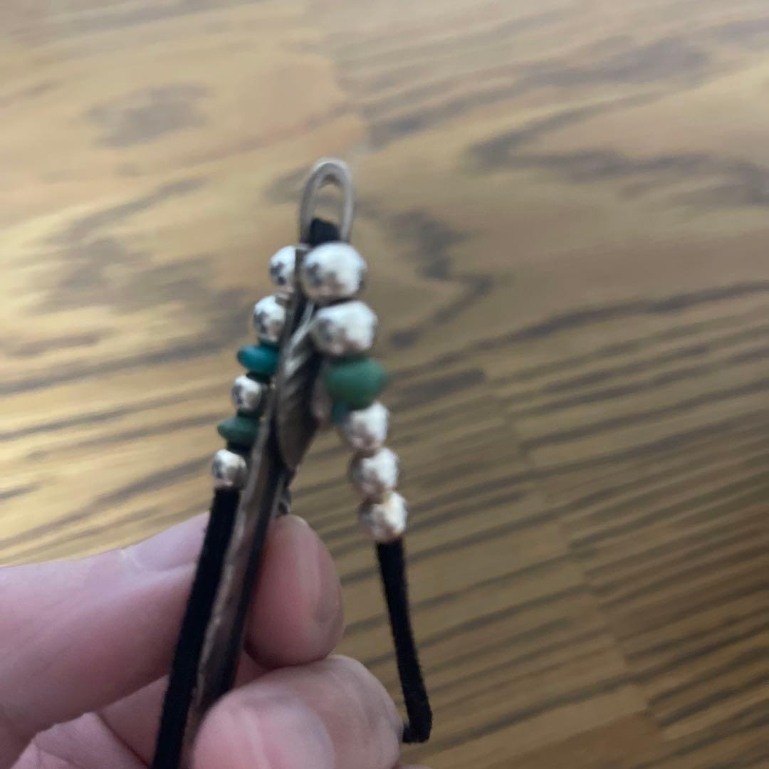 goro's縄無しオールドターコイズフェザー　OLD左向き