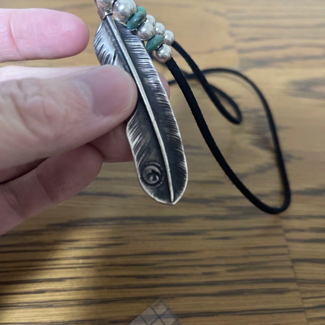 goro's縄無しオールドターコイズフェザー　OLD左向き