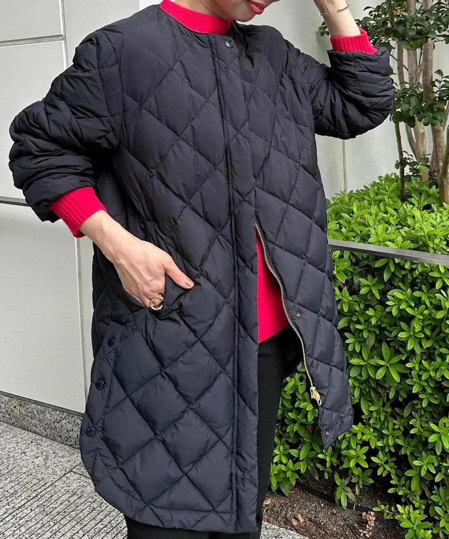 TAION×UNFILO 2WAY キルティングダウン ネイビー S