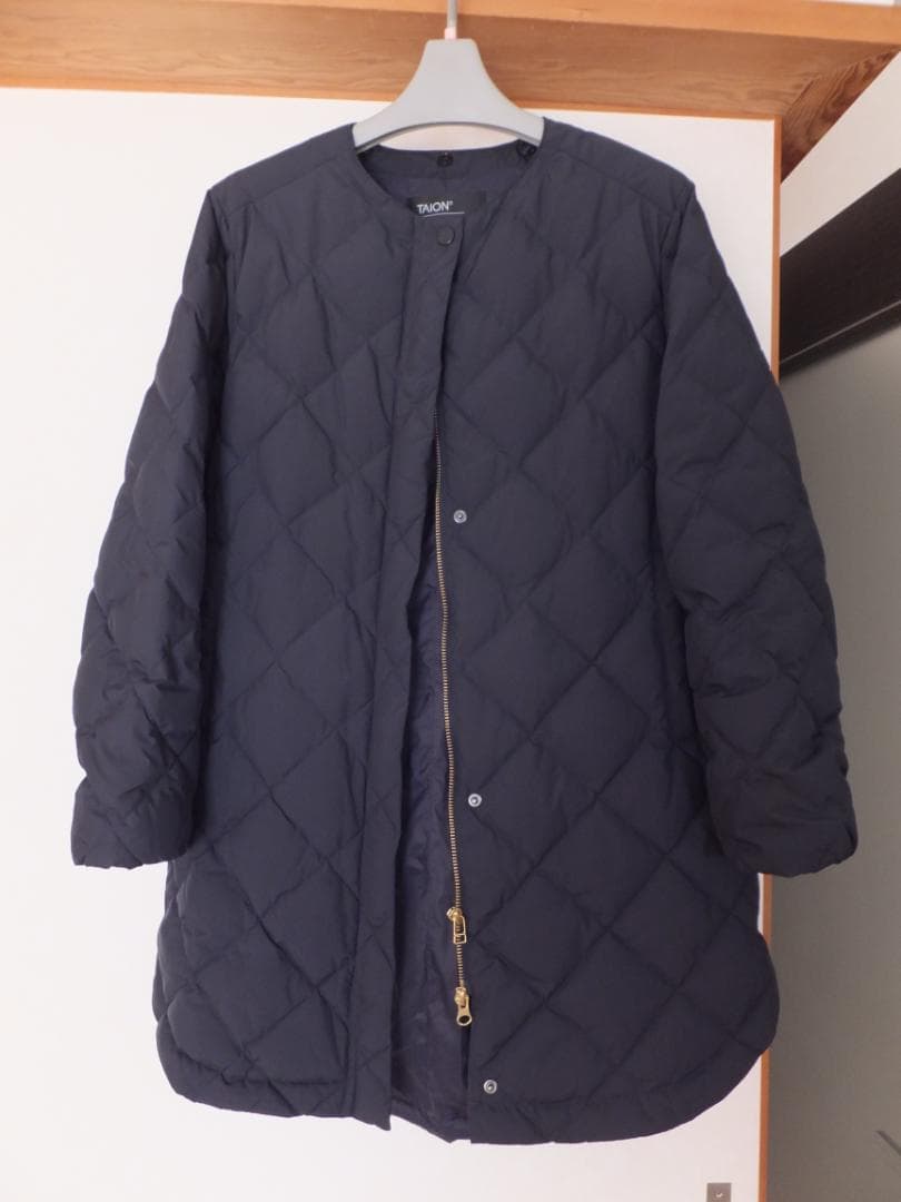 TAION×UNFILO 2WAY キルティングダウン ネイビー S