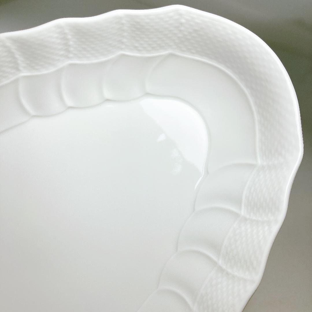 【未使用】リチャードジノリ ベッキオホワイト ヒシガタディッシュ 2枚　オーバル