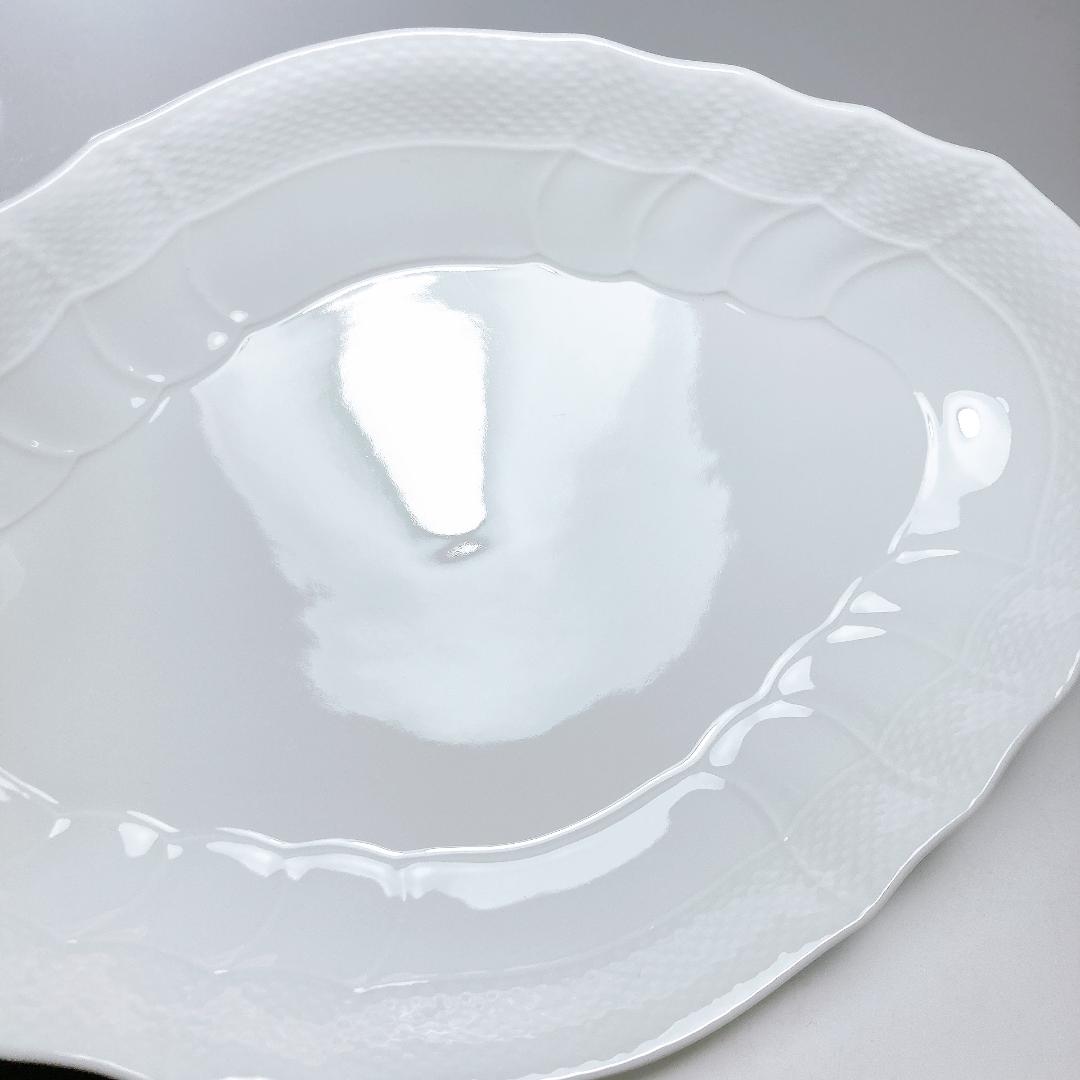 【未使用】リチャードジノリ ベッキオホワイト ヒシガタディッシュ 2枚　オーバル