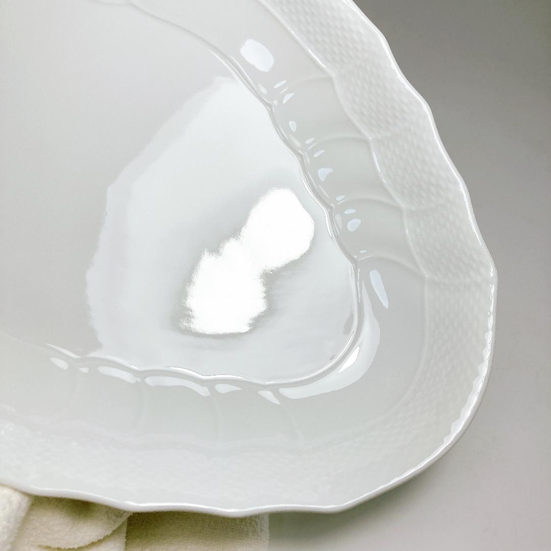 【未使用】リチャードジノリ ベッキオホワイト ヒシガタディッシュ 2枚　オーバル