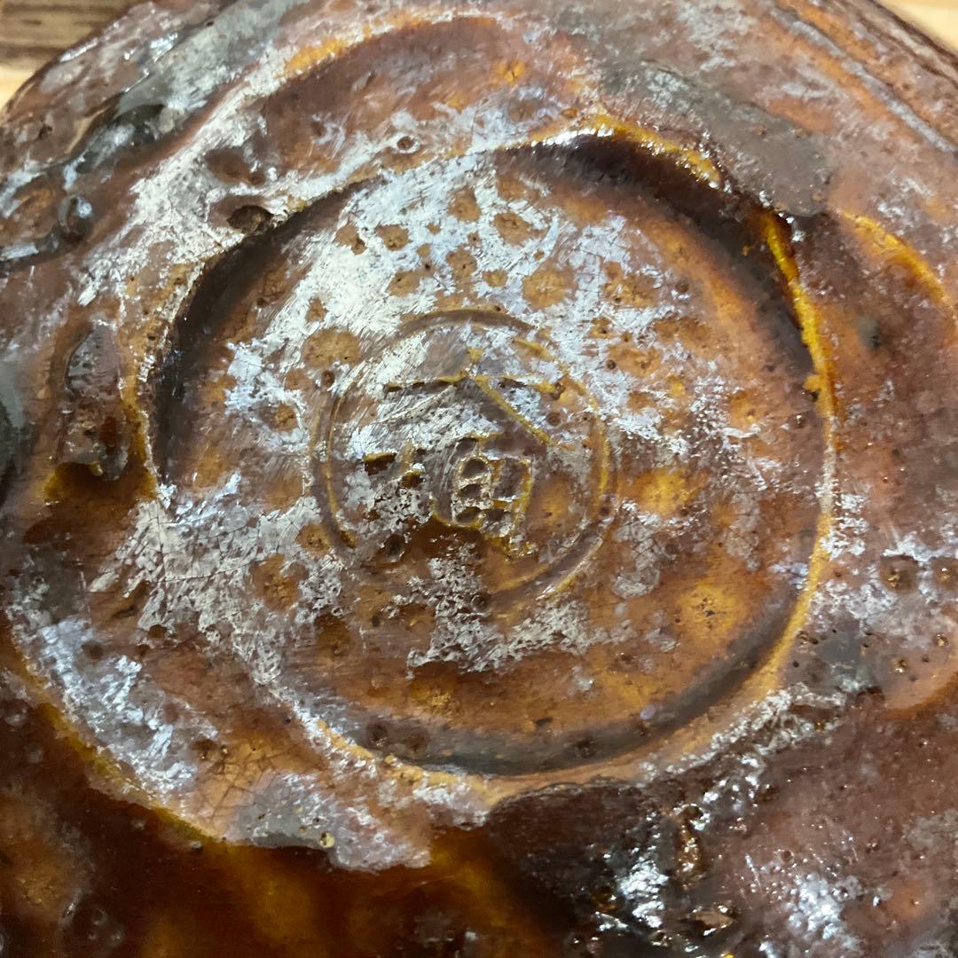 6代大樋長左衛　飴釉四方七宝透かし向付　5客揃え