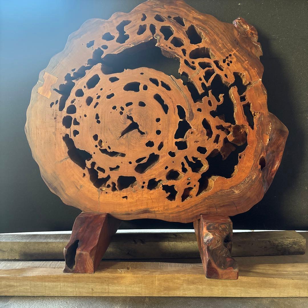 屋久杉輪切り　衝立