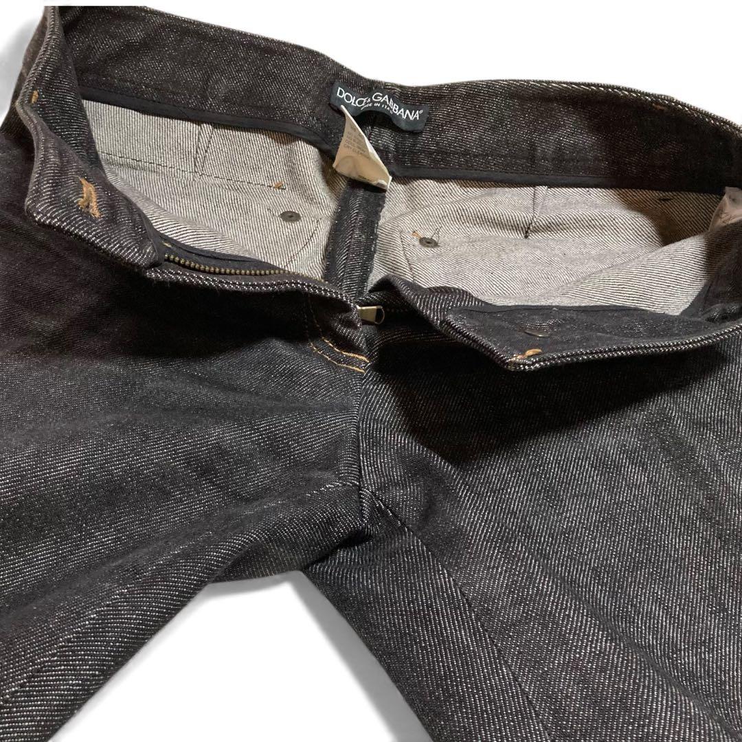 レア★ドルチェ＆ガッバーナ デニムパンツ ロゴ金具 バタフライ刺繍ポケット 40