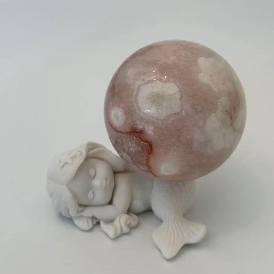 高品質ピンクアメジスト　BIGスフィア　レース　65.76mm