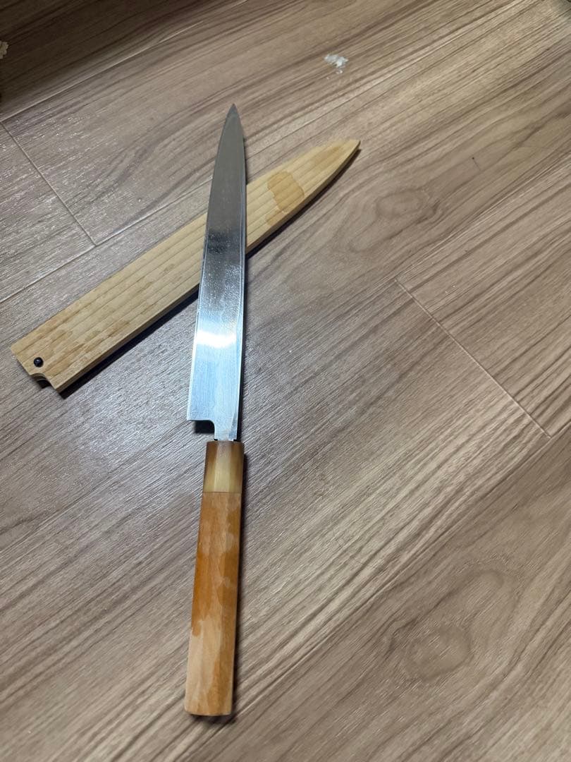 有次　本焼　柳刃包丁　尺