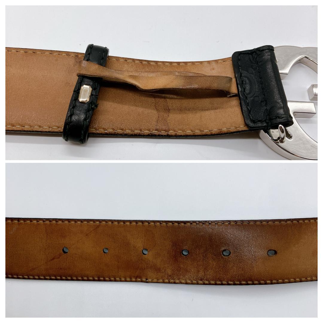 グッチ 114984 インターロッキングG グッチシマ レザー ベルト