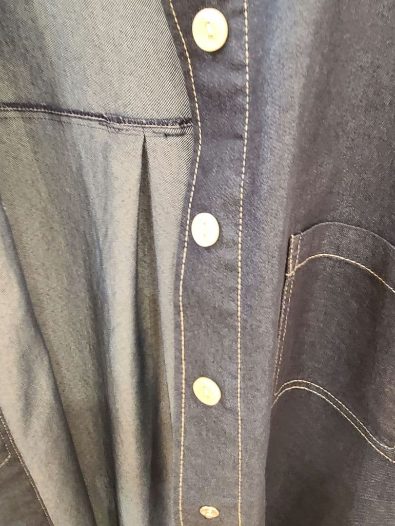 ライト デニム ワンピース(ネイビー)