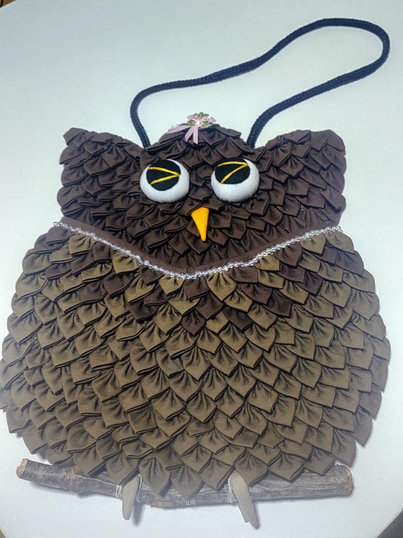 【ハンドメイド】ウォールポケット　かわいい　ふくろう