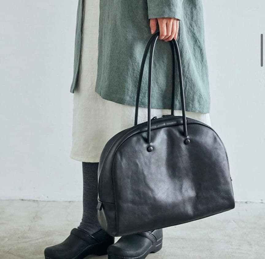 中川政七商店　牛革ボストンバッグ　大