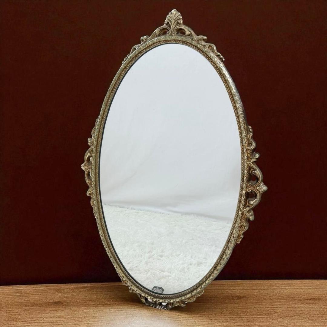 【アンティーク】 ウォールミラー 鏡 壁掛け インテリア　イタリア風　825-3