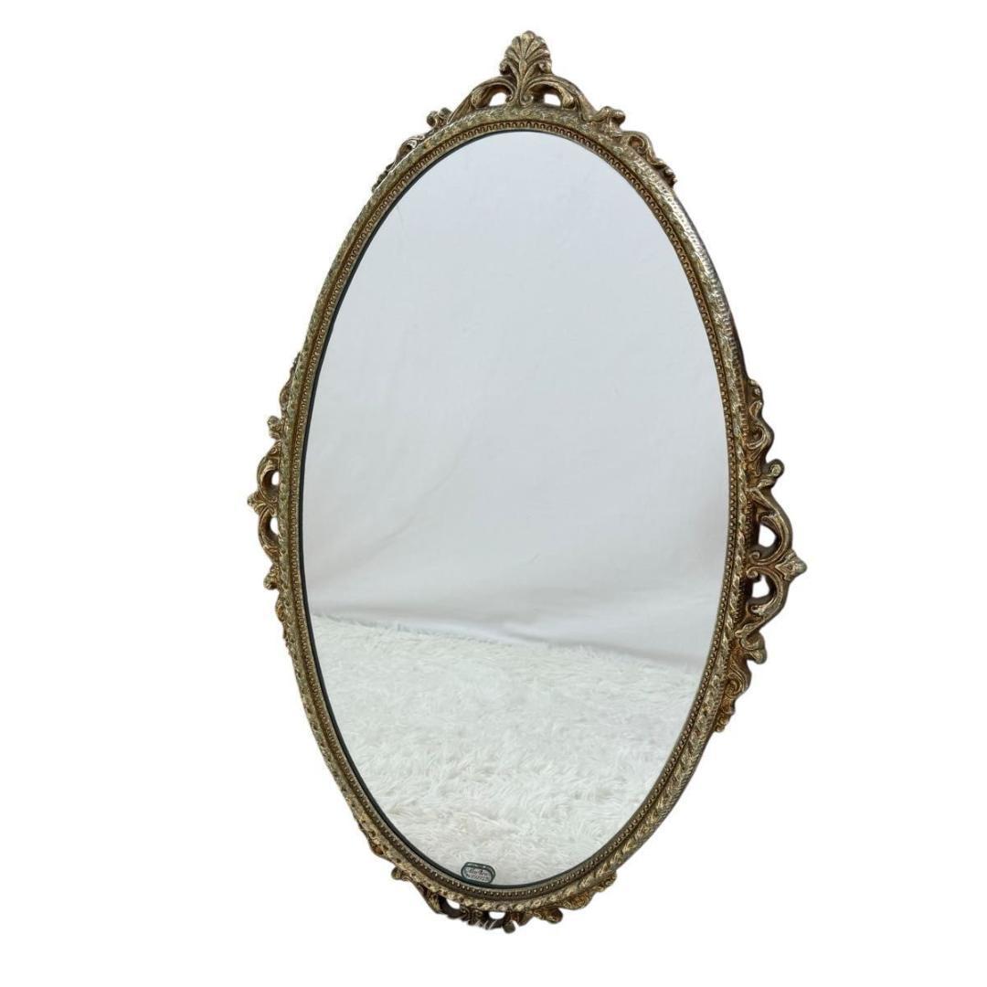 【アンティーク】 ウォールミラー 鏡 壁掛け インテリア　イタリア風　825-3