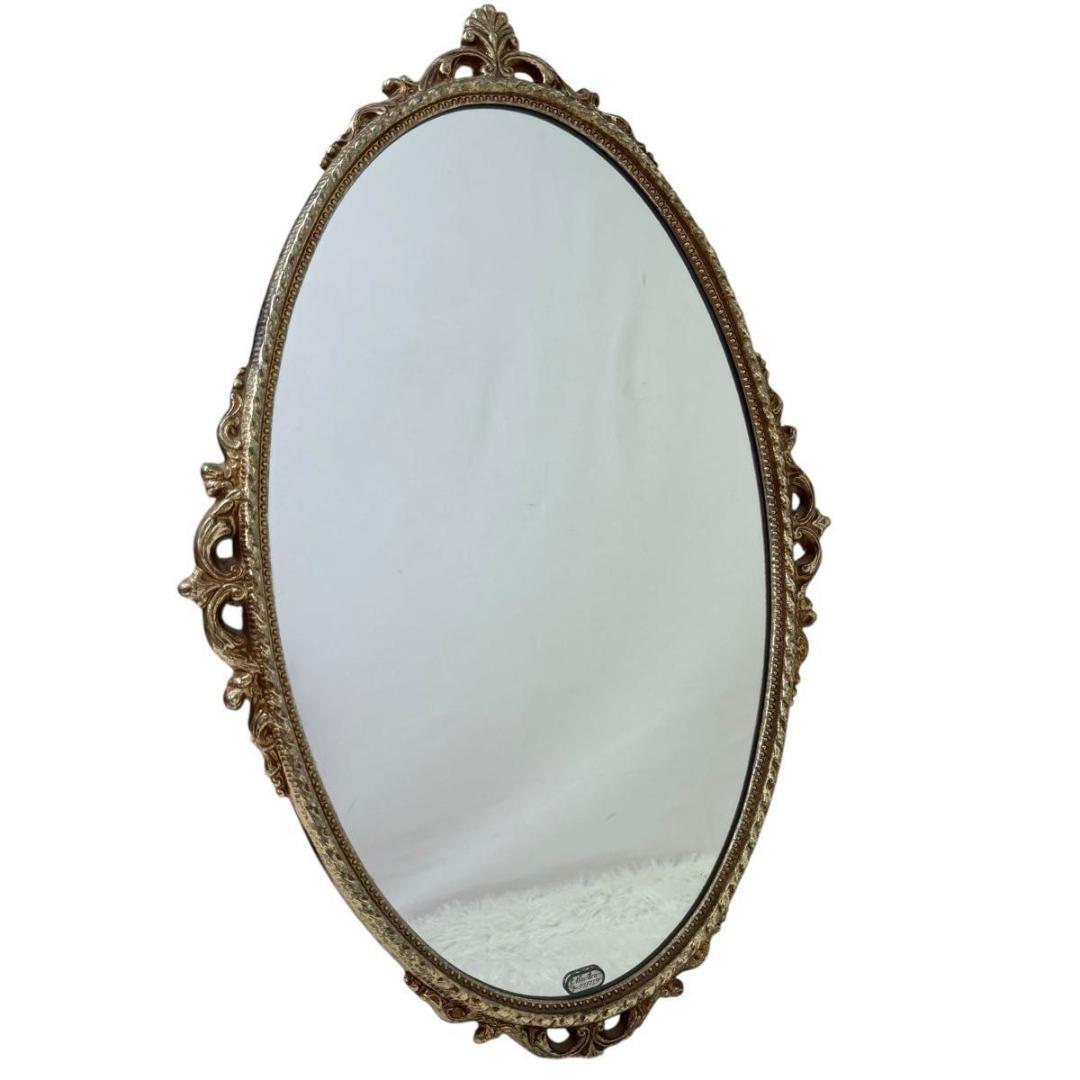 【アンティーク】 ウォールミラー 鏡 壁掛け インテリア　イタリア風　825-3