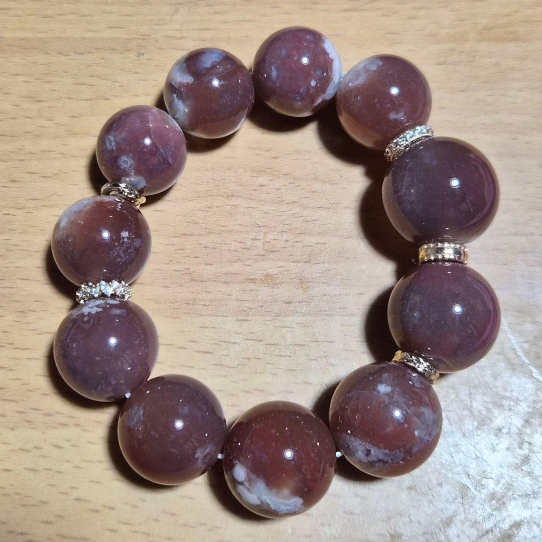 桜瑪瑙 大玉 ブレスレット